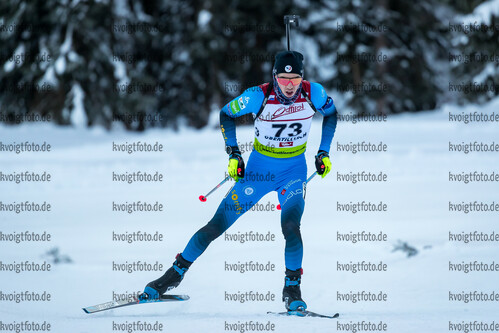 16.12.2021, xlukx, Biathlon IBU Cup Obertilliach, Individual Men, v.l. Guillaume Desmus (France)  / 