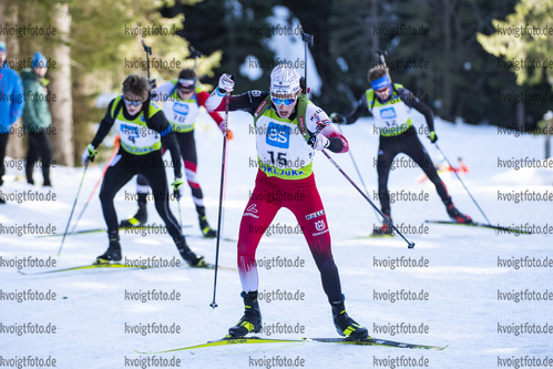 19.12.2021, xsoex, Biathlon Alpencup Pokljuka, Sprint Men, v.l. Lukas Haslinger  (Austria)  / 