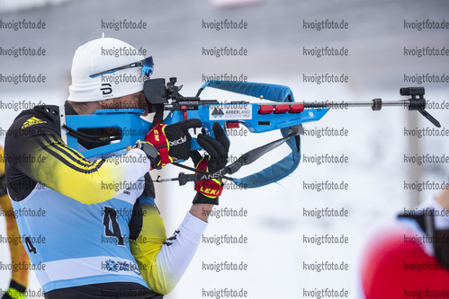 07.01.2022, xsoex, Biathlon Deutschlandpokal Notschrei, Sprint Men, v.l. Dominic Vogt (Germany)  / 