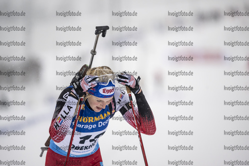 09.01.2022, xkvx, Biathlon IBU World Cup Oberhof, Pursuit Women, v.l. Lisa Theresa Hauser (Austria) im Ziel / in the finish