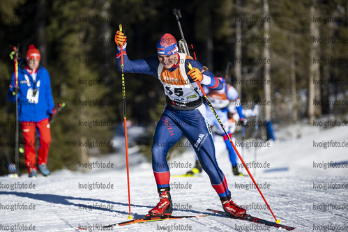 13.01.2022, xsoex, Biathlon IBU Junior Cup Pokljuka, Sprint Men, v.l. Said Hodzic (Serbia) in aktion / in action competes