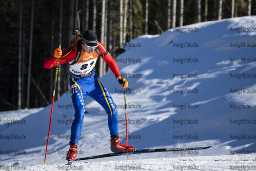 15.01.2022, xsoex, Biathlon IBU Junior Cup Pokljuka, Sprint Men, v.l. Nikola Bilinac (Bosnia And Herzegovina) in aktion / in action competes