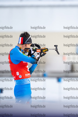 16.01.2022, xkvx, Biathlon IBU World Cup Ruhpolding, Pursuit Men, v.l. Eric Perrot (France) in aktion am Schiessstand / at the shooting range
