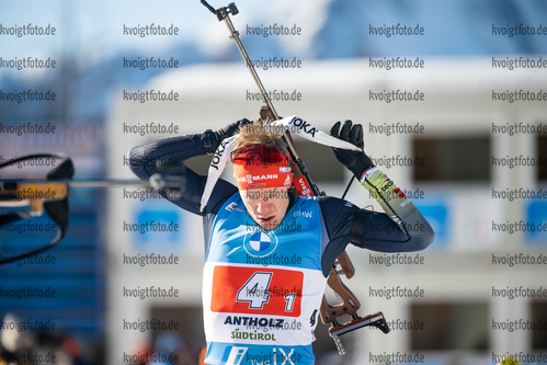 23.01.2022, xkvx, Biathlon IBU World Cup Anterselva, Relay Men, v.l. Roman Rees (Germany) in aktion am Schiessstand / at the shooting range