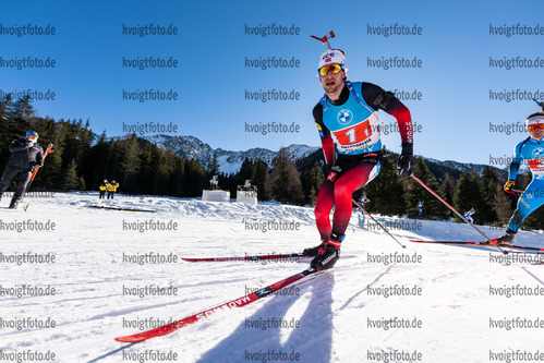 23.01.2022, xkvx, Biathlon IBU World Cup Anterselva, Relay Men, v.l. Sturla Holm Laegreid (Norway) in aktion / in action competes