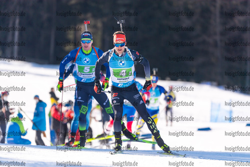 23.01.2022, xkvx, Biathlon IBU World Cup Anterselva, Relay Men, v.l. Philipp Horn (Germany) in aktion / in action competes