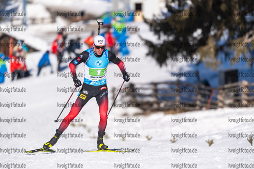 23.01.2022, xkvx, Biathlon IBU World Cup Anterselva, Relay Men, v.l. Tarjei Boe (Norway) in aktion / in action competes