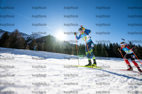 23.01.2022, xkvx, Biathlon IBU World Cup Anterselva, Relay Men, v.l. Dzmitry Lazouski (Belarus) in aktion / in action competes