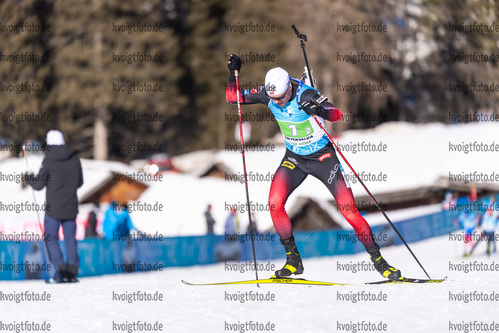 23.01.2022, xkvx, Biathlon IBU World Cup Anterselva, Relay Men, v.l. Tarjei Boe (Norway) in aktion / in action competes