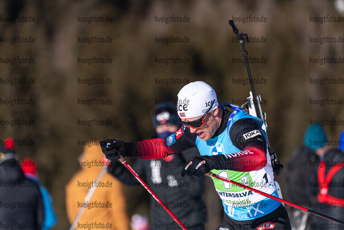 23.01.2022, xkvx, Biathlon IBU World Cup Anterselva, Relay Men, v.l. Tarjei Boe (Norway) in aktion / in action competes