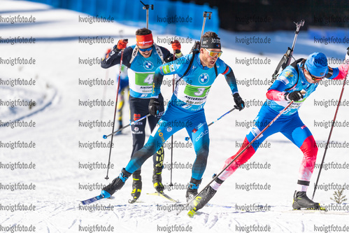 23.01.2022, xkvx, Biathlon IBU World Cup Anterselva, Relay Men, v.l. Antonin Guigonnat (France) in aktion / in action competes