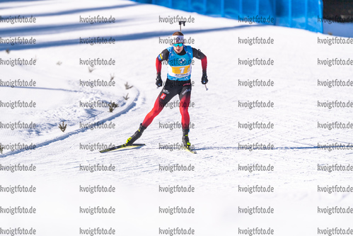 23.01.2022, xkvx, Biathlon IBU World Cup Anterselva, Relay Men, v.l. Johannes Thingnes Boe (Norway) in aktion / in action competes