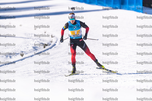 23.01.2022, xkvx, Biathlon IBU World Cup Anterselva, Relay Men, v.l. Johannes Thingnes Boe (Norway) in aktion / in action competes