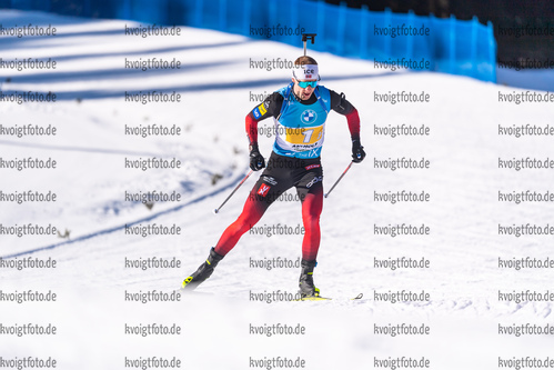 23.01.2022, xkvx, Biathlon IBU World Cup Anterselva, Relay Men, v.l. Johannes Thingnes Boe (Norway) in aktion / in action competes