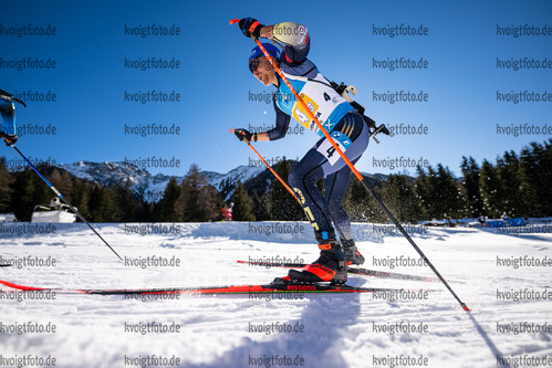 23.01.2022, xkvx, Biathlon IBU World Cup Anterselva, Relay Men, v.l. David Zobel (Germany) in aktion / in action competes