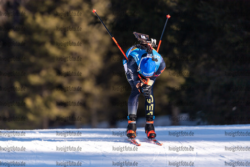 23.01.2022, xkvx, Biathlon IBU World Cup Anterselva, Relay Men, v.l. David Zobel (Germany) in aktion / in action competes
