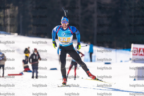 23.01.2022, xkvx, Biathlon IBU World Cup Anterselva, Relay Men, v.l. Mihail Usov (Moldova) in aktion / in action competes