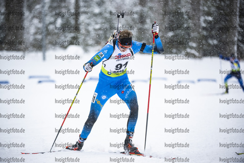 28.01.2022, xsoex, Biathlon IBU Open European Championships Arber, Sprint Men, v.l. Ambroise Meunier (France)  / 