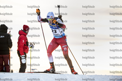 Kontiolahti, Finnland, 05.03.22: Simon Eder (Austria) in aktion waehrend des 10km Sprint der Herren bei dem BMW IBU World Cup im Biathlon am 05. Februar 2022 in Kontiolahti. (Foto von Kevin Voigt / VOIGT)

Kontiolahti, Finland, 05.03.22: Simon Eder (Austria) in action competes during the 10km men’s sprint at the Biathlon BMW IBU World Cup March 05, 2022 in Kontiolahti. (Photo by Kevin Voigt / VOIGT)