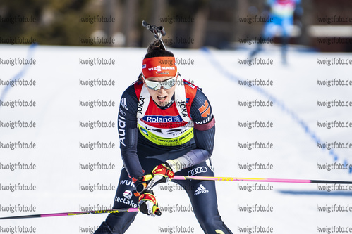 Lenzerheide, Schweiz, 06.03.22: Juliane Fruehwirt (Germany) im Ziel waehrend des 12km Massenstart 60 der Frauen bei dem IBU Cup im Biathlon am 06. Februar 2022 in Lenzerheide. (Foto von Benjamin Soelzer / VOIGT)

Lenzerheide, Switzerland, 06.03.22: Juliane Fruehwirt (Germany) in the finish during the 12km women’s mass start 60 at the Biathlon IBU Cup March 06, 2022 in Lenzerheide. (Photo by Benjamin Soelzer / VOIGT)