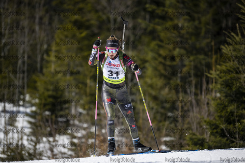 Bodenmais, Deutschland, 12.03.22: Annika Stichling (Germany) in aktion waehrend der Verfolgung der Frauen bei dem DSV Jugendcup Deutschlandpokal im Biathlon am 12. Februar 2022 in Bodenmais. (Foto von Benjamin Soelzer / VOIGT)

Bodenmais, Germany, 12.03.22: Annika Stichling (Germany) in action competes during the women’s pursuit at the Biathlon German Cup March 12, 2022 in Bodenmais. (Photo by Benjamin Soelzer / VOIGT)