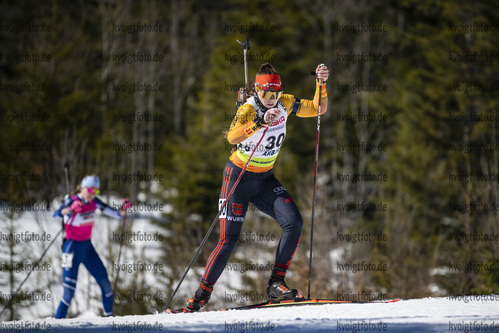 Bodenmais, Deutschland, 12.03.22: Lilli Bultmann (Germany) in aktion waehrend der Verfolgung der Frauen bei dem DSV Jugendcup Deutschlandpokal im Biathlon am 12. Februar 2022 in Bodenmais. (Foto von Benjamin Soelzer / VOIGT)

Bodenmais, Germany, 12.03.22: Lilli Bultmann (Germany) in action competes during the women’s pursuit at the Biathlon German Cup March 12, 2022 in Bodenmais. (Photo by Benjamin Soelzer / VOIGT)