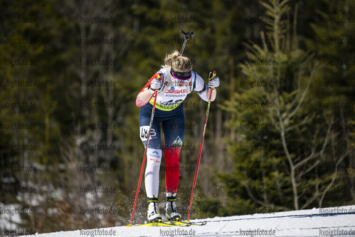 Bodenmais, Deutschland, 12.03.22: Antonia Kollmeier (Germany) in aktion waehrend der Verfolgung der Frauen bei dem DSV Jugendcup Deutschlandpokal im Biathlon am 12. Februar 2022 in Bodenmais. (Foto von Benjamin Soelzer / VOIGT)

Bodenmais, Germany, 12.03.22: Antonia Kollmeier (Germany) in action competes during the women’s pursuit at the Biathlon German Cup March 12, 2022 in Bodenmais. (Photo by Benjamin Soelzer / VOIGT)