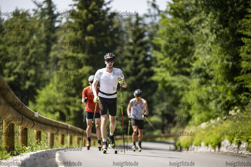 Pokljuka, Slowenien, 28.06.22: Johannes Kuehn (Germany) in aktion waehrend des Training am 28. June  2022 in Pokljuka. (Foto von Kevin Voigt / VOIGT)

Pokljuka, Slovenia, 28.06.22: Johannes Kuehn (Germany) in action competes during the training at the June 28, 2022 in Pokljuka. (Photo by Kevin Voigt / VOIGT)