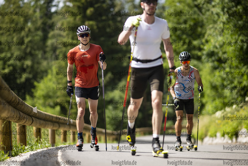 Pokljuka, Slowenien, 28.06.22: Justus Strelow (Germany), David Zobel (Germany) in aktion waehrend des Training am 28. June  2022 in Pokljuka. (Foto von Kevin Voigt / VOIGT)

Pokljuka, Slovenia, 28.06.22: Justus Strelow (Germany), David Zobel (Germany) in action competes during the training at the June 28, 2022 in Pokljuka. (Photo by Kevin Voigt / VOIGT)