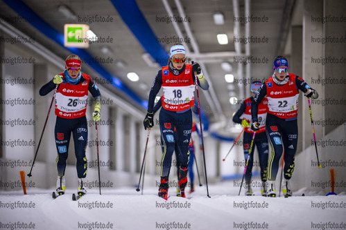 Oberhof, Deutschland, 21.07.22: Helen Hoffmann (Germany), Pia Fink (Germany), Linda Schumacher (Germany) in aktion waehrend des Skihallen Sprint am 21. July  2022 in Oberhof. (Foto von Kevin Voigt / VOIGT)

Oberhof, Germany, 21.07.22: Helen Hoffmann (Germany), Pia Fink (Germany), Linda Schumacher (Germany) in action competes during the Classic Skihall Sprint at the July 21, 2022 in Oberhof. (Photo by Kevin Voigt / VOIGT)