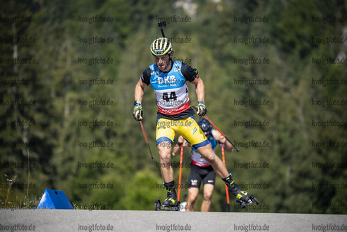 Ruhpolding, Deutschland, 26.08.22: Peppe Femling (Sweden) in aktion waehrend dem Super Sprint Herren Qualifikation bei den IBU Sommer Weltmeisterschaften im Biathlon am 26. August 2022 in Ruhpolding. (Foto von Kevin Voigt / VOIGT)

Ruhpolding, Germany, 26.08.22: Peppe Femling (Sweden) in action competes during the Super Sprint Mens Qualification at the IBU Summer Biathlon World Championships August 26, 2022 in Ruhpolding. (Photo by Kevin Voigt / VOIGT)