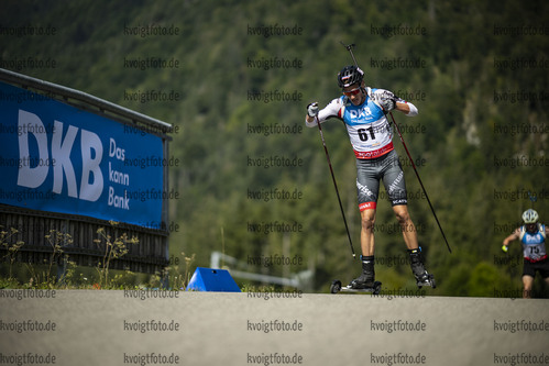 Ruhpolding, Deutschland, 26.08.22: Sandro Bovisi (Switzerland) in aktion waehrend dem Super Sprint Herren Qualifikation bei den IBU Sommer Weltmeisterschaften im Biathlon am 26. August 2022 in Ruhpolding. (Foto von Kevin Voigt / VOIGT)

Ruhpolding, Germany, 26.08.22: Sandro Bovisi (Switzerland) in action competes during the Super Sprint Mens Qualification at the IBU Summer Biathlon World Championships August 26, 2022 in Ruhpolding. (Photo by Kevin Voigt / VOIGT)