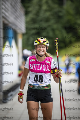 Ruhpolding, Deutschland, 27.08.22: Charlotte Gallbronner (Germany) schaut waehrend dem Sprint der Juniorinnen bei den IBU Sommer Weltmeisterschaften im Biathlon am 27. August 2022 in Ruhpolding. (Foto von Kevin Voigt / VOIGT)

Ruhpolding, Germany, 27.08.22: Charlotte Gallbronner (Germany) looks on during the junior women’s sprint at the IBU Summer Biathlon World Championships August 27, 2022 in Ruhpolding. (Photo by Kevin Voigt / VOIGT)