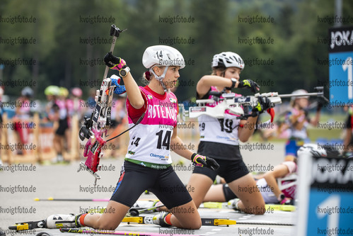 Ruhpolding, Deutschland, 27.08.22: Tereza Vobornikova (Czech Republic) in aktion am Schiessstand waehrend dem Sprint der Juniorinnen bei den IBU Sommer Weltmeisterschaften im Biathlon am 27. August 2022 in Ruhpolding. (Foto von Kevin Voigt / VOIGT)

Ruhpolding, Germany, 27.08.22: Tereza Vobornikova (Czech Republic) at the shooting range during the junior women’s sprint at the IBU Summer Biathlon World Championships August 27, 2022 in Ruhpolding. (Photo by Kevin Voigt / VOIGT)