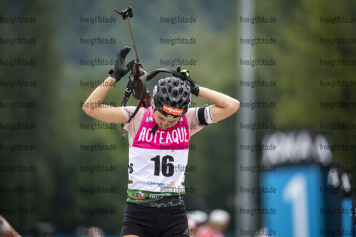 Ruhpolding, Deutschland, 27.08.22: Johanna Puff (Germany) in aktion am Schiessstand waehrend dem Sprint der Juniorinnen bei den IBU Sommer Weltmeisterschaften im Biathlon am 27. August 2022 in Ruhpolding. (Foto von Kevin Voigt / VOIGT)

Ruhpolding, Germany, 27.08.22: Johanna Puff (Germany) at the shooting range during the junior women’s sprint at the IBU Summer Biathlon World Championships August 27, 2022 in Ruhpolding. (Photo by Kevin Voigt / VOIGT)