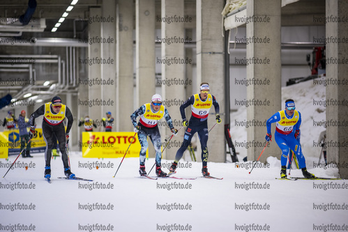 Oberhof, Deutschland, 23.09.22: Max Olex (Germany), Malte Anselment (Germany), Jan-Friedrich Doerks (Germany), Giandomenico Salvadori (Italy) in aktion waehrend des Lotto Thueringen Skihallensprints bei den Deutschen Meisterschaften im Langlauf am 23. September  2022 in Oberhof. (Foto von Kevin Voigt / VOIGT)

Oberhof, Germany, 23.09.22: Max Olex (Germany), Malte Anselment (Germany), Jan-Friedrich Doerks (Germany), Giandomenico Salvadori (Italy) in action competes during the Lotto Thueringen Skihallen Sprint at the German Cross-Country Skiing Championships on September 23, 2022 in Oberhof. (Photo by Kevin Voigt / VOIGT)