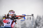 19.01.2019, xkvx, Biathlon IBU Weltcup Ruhpolding, Verfolgung Damen, v.l. Karoline Of?gstad Knotten (Norway) in aktion am Schiessstand / at the shooting range