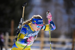 08.02.2020, xkvx, Biathlon IBU Cup Martell, Sprint Damen, v.l. Felicia Lindqvist (Sweden) in aktion / in action competes