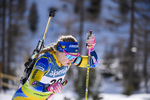 08.02.2020, xkvx, Biathlon IBU Cup Martell, Sprint Damen, v.l. Felicia Lindqvist (Sweden) in aktion / in action competes