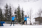 15.12.2020, xkvx, Biathlon IBU Weltcup Hochfilzen, Training Damen und Herren, v.l. Julia Simon (France) und Caroline Colombo (France)  / 