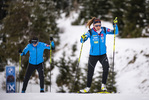 15.12.2020, xkvx, Biathlon IBU Weltcup Hochfilzen, Training Damen und Herren, v.l. Julia Simon (France) und Caroline Colombo (France)  / 