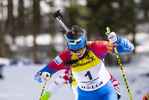 13.03.2020, xkvx, Biathlon IBU Cup Obertilliach, Sprint Damen, v.l. Anastasiia Goreeva (Russia)  / 