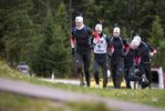 07.10.2021, xkvx, Biathlon Training Lavaze, v.l. Vetle Sjaastad Christiansen (Norway), Sturla Holm Laegreid (Norway), Erlend Bjoentegaard (Norway), Johannes Dale (Norway), Johannes Thingnes Boe (Norway)  