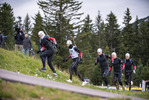 07.10.2021, xkvx, Biathlon Training Lavaze, v.l. Vetle Sjaastad Christiansen (Norway), Sturla Holm Laegreid (Norway), Erlend Bjoentegaard (Norway), Johannes Dale (Norway), Johannes Thingnes Boe (Norway)  