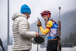 21.10.2021, xkvx, Biathlon Training Antholz-Anterselva, v.l. Trainer Isidor Scheurl (Germany), Benedikt Doll (Germany)  