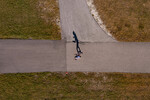 28.10.2021, xkvx, Biathlon Training Antholz-Anterselva, v.l. Vanessa Voigt (Germany) / Drohnenbild / Drohne / Dronepicture / Drone / Luftbild / Feature / Landschaft  