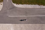 28.10.2021, xkvx, Biathlon Training Antholz-Anterselva, v.l. Vanessa Voigt (Germany) / Drohnenbild / Drohne / Dronepicture / Drone / Luftbild / Feature / Landschaft  