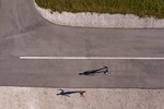 28.10.2021, xkvx, Biathlon Training Antholz-Anterselva, v.l. Stefanie Boehler, Denise Herrmann (Germany) / Drohnenbild / Drohne / Dronepicture / Drone / Luftbild / Feature / Landschaft  