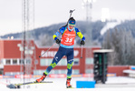 28.11.2021, xkvx, Biathlon IBU World Cup Oestersund, Sprint Women, v.l. Elena Kruchinkina (Belarus) in aktion / in action competes