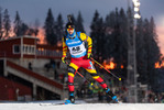 28.11.2021, xkvx, Biathlon IBU World Cup Oestersund, Sprint Men, v.l. Cesar BEAUVAIS (Belgium) in aktion / in action competes